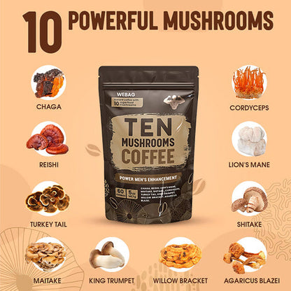 WEBAG Power Men's Enhancement Mushroom Coffee