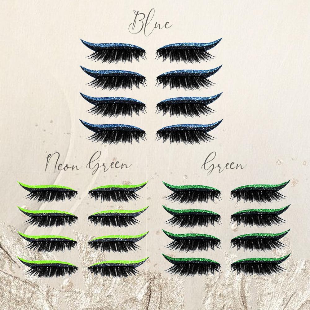 Reusable Glitter Eyeliner Eyelash Stickers